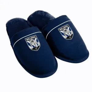 NRL Supporter Slippers - Canterbury Bulldogs - Mens Size - Fluffy Winter Shoes