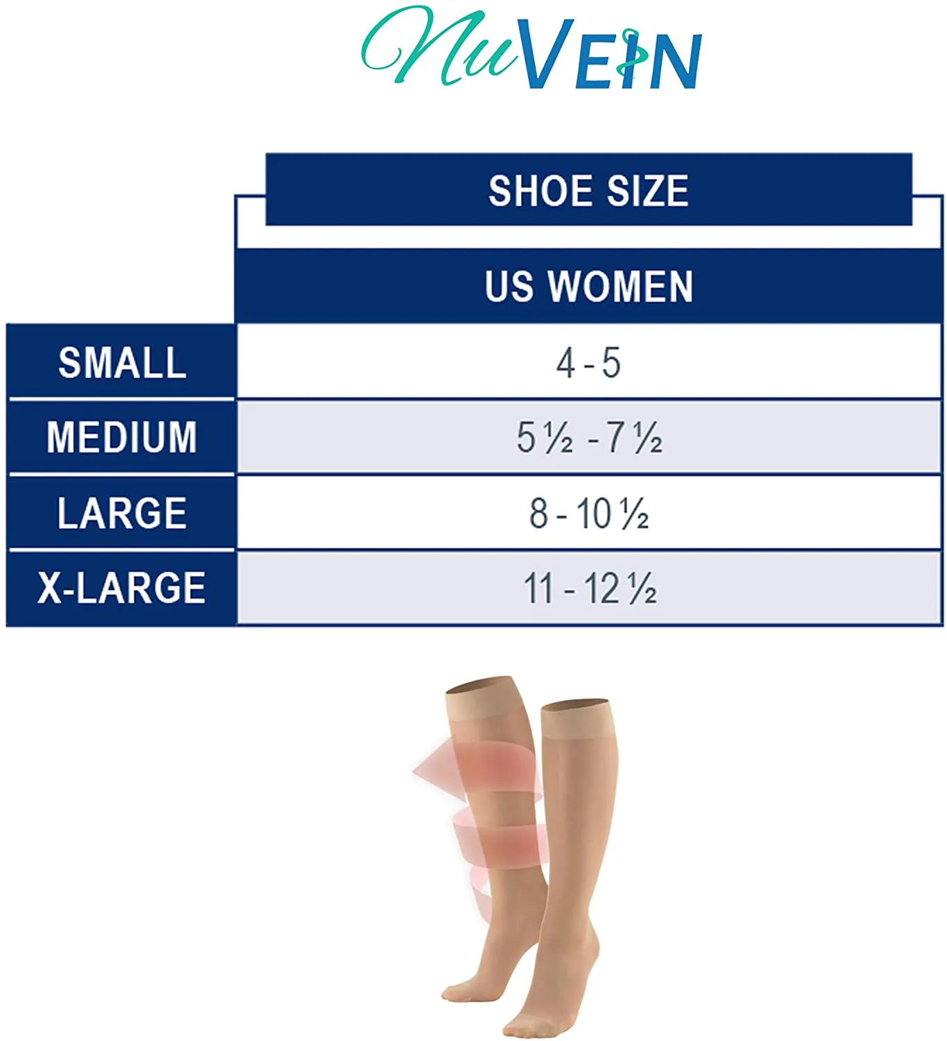 NuVein womens 8-15 Mmhg