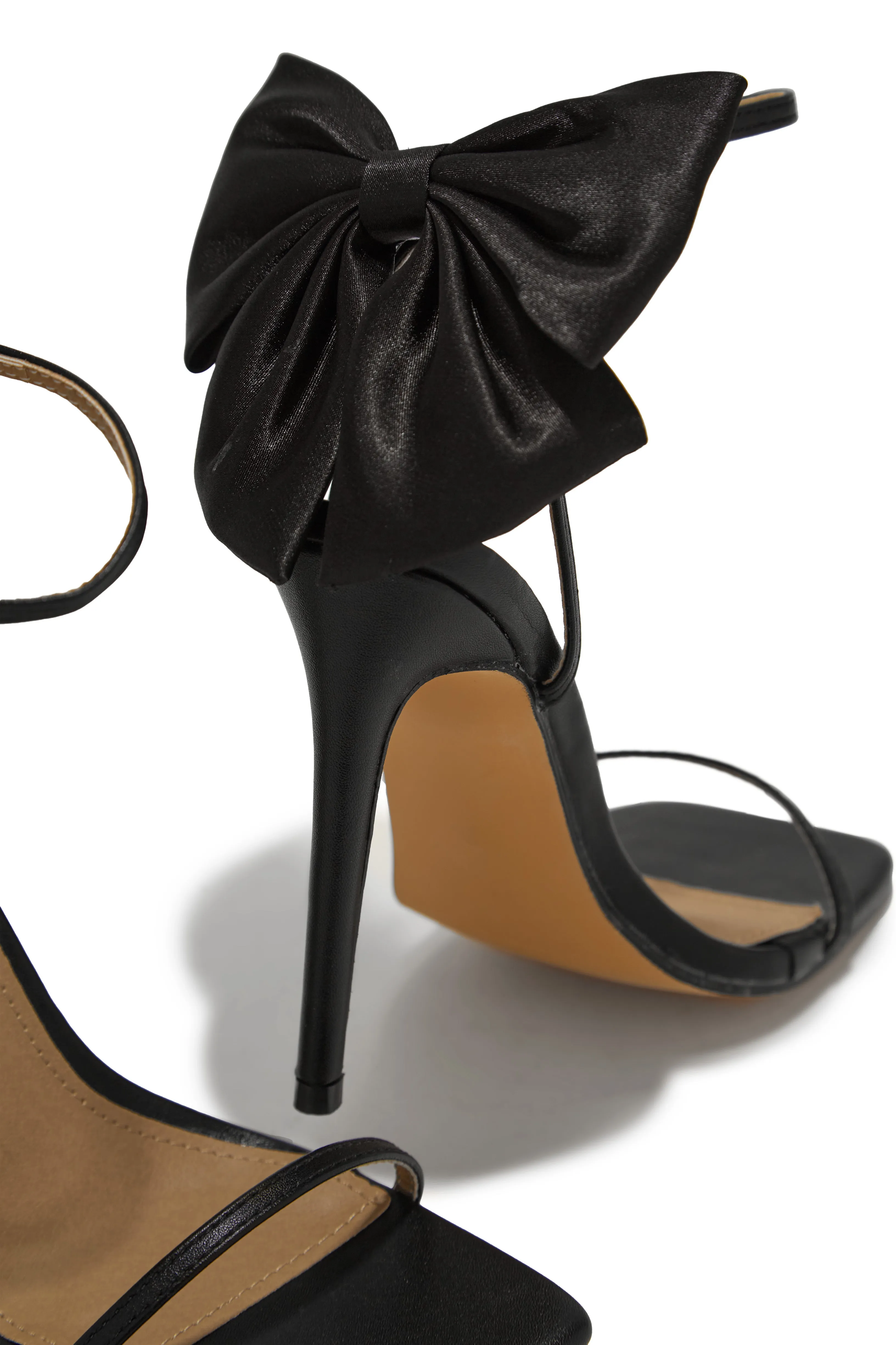 Pauline High Heels with Bow Detailing - Black