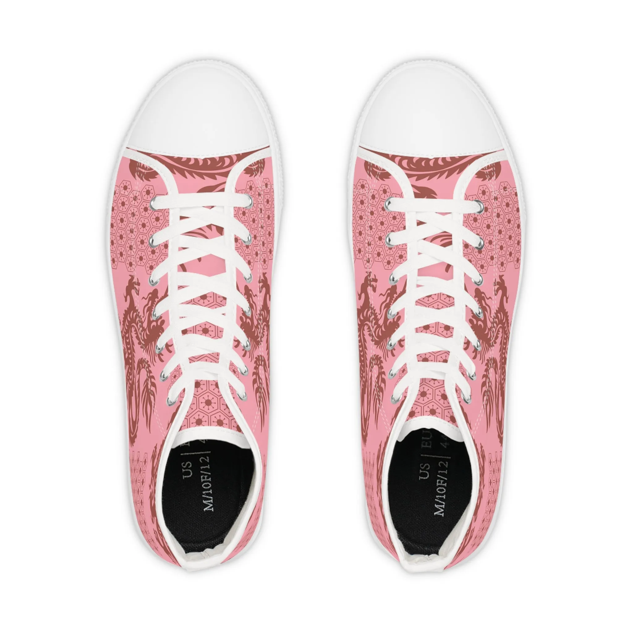 Pink Dragon Men's High Top Sneakers