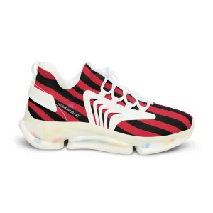 Red Striped Print Men's Shoes, Best Comfy Men's Mesh Sports Sneakers Shoes (US Size: 5-12)