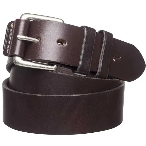 RM WILLIAMS Covered Buckle Belt - Men's CB096 Leather 1.5"  - Chestnut