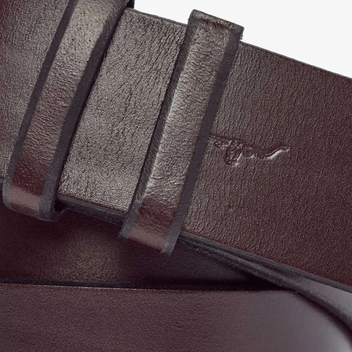 RM WILLIAMS Covered Buckle Belt - Men's CB096 Leather 1.5"  - Chestnut
