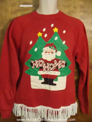 Santa and HoHoHo 80s Tacky Christmas Sweatshirt