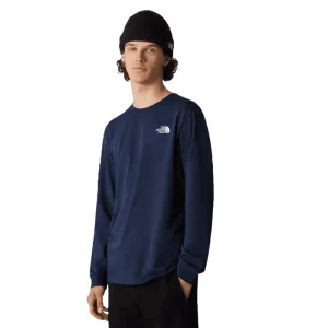 The North Face Simple Dome Men's Long Sleeve T-Shirt- Summit Navy