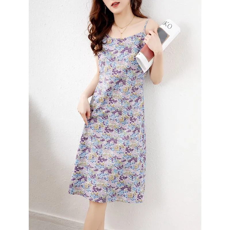 Versatile Floral Print Print Pastoral Dress