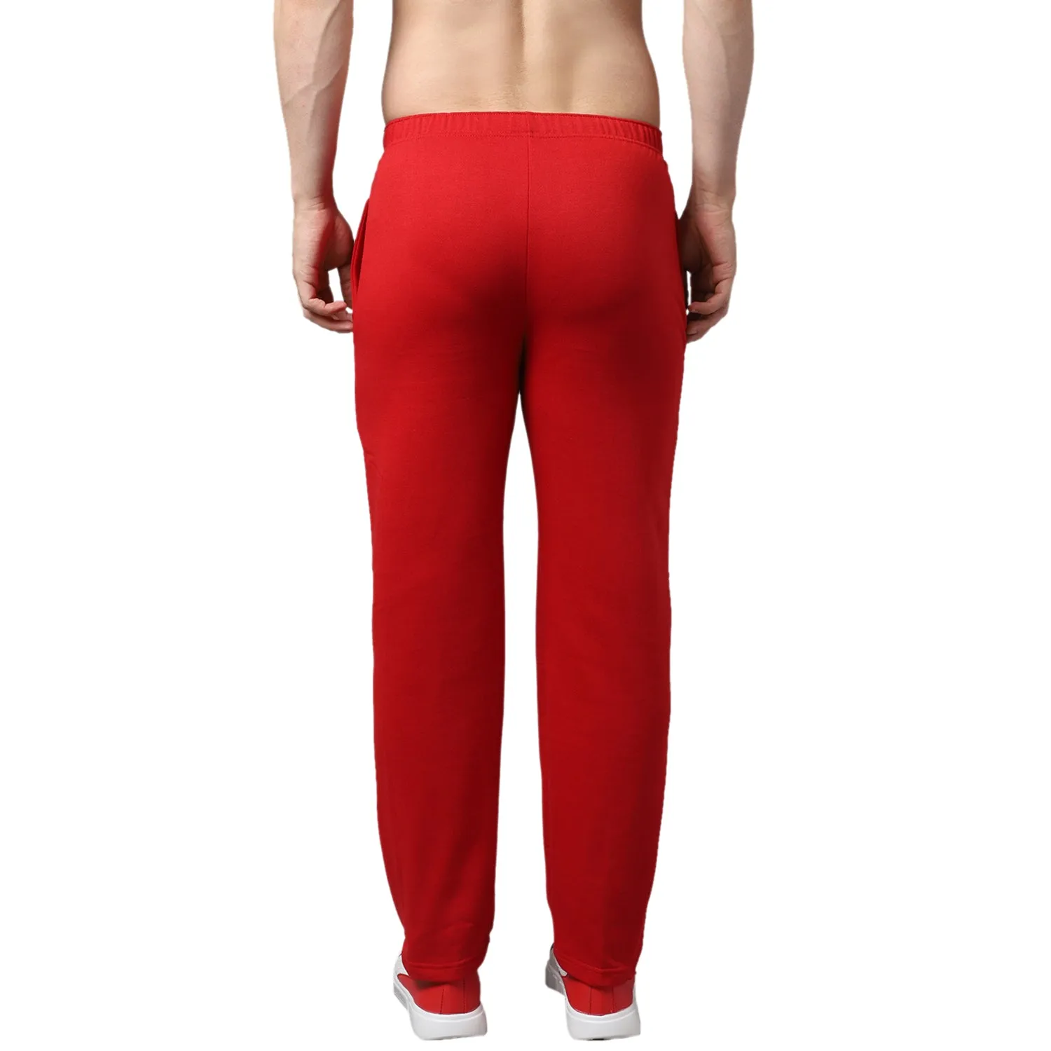 Vimal Jonney Fleece Regular-Fit Maroon Cotton Trackpant for Men
