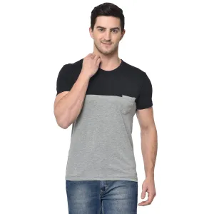 Vimal Jonney Round Neck Grey T-shirt For Men's
