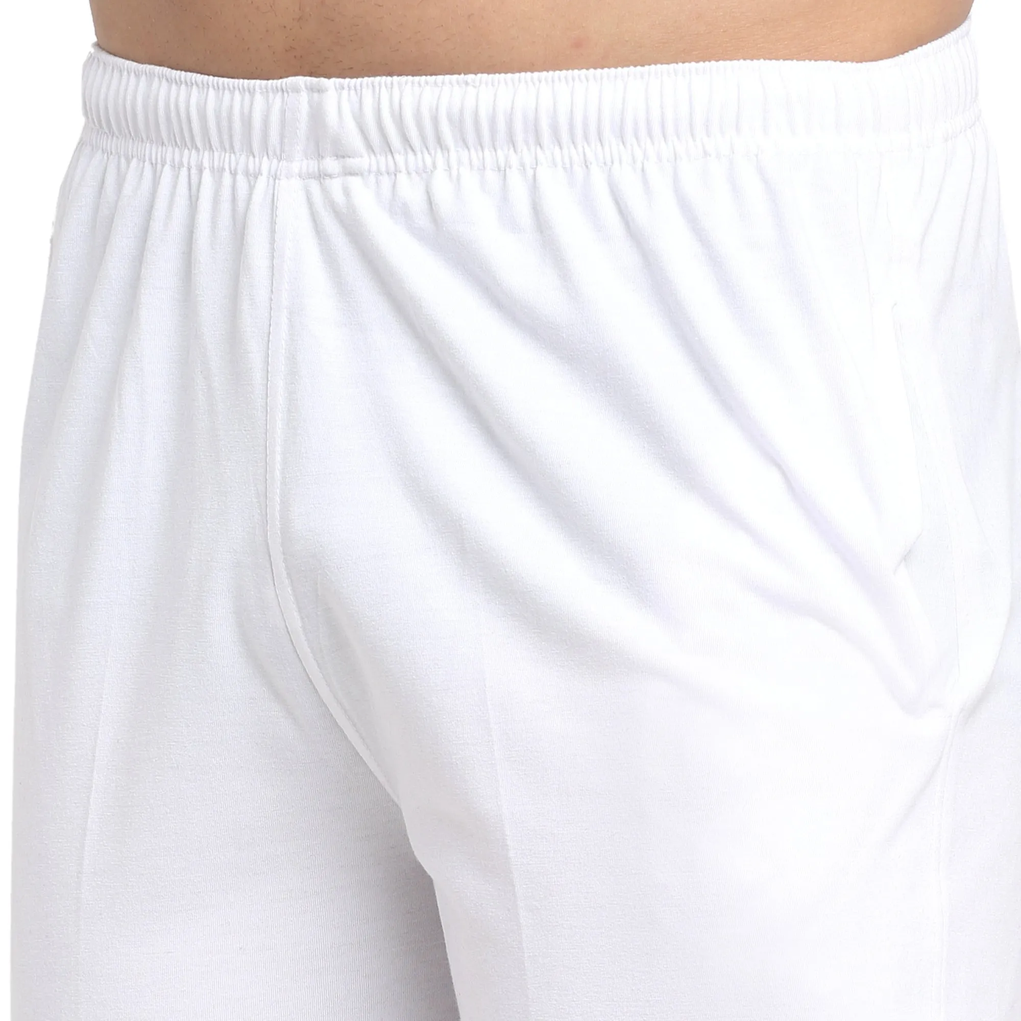 Vimal Jonney White Cotton Trackpant For Men's