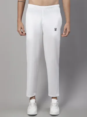 Vimal Jonney White Regular fit Cotton Trackpant for Men