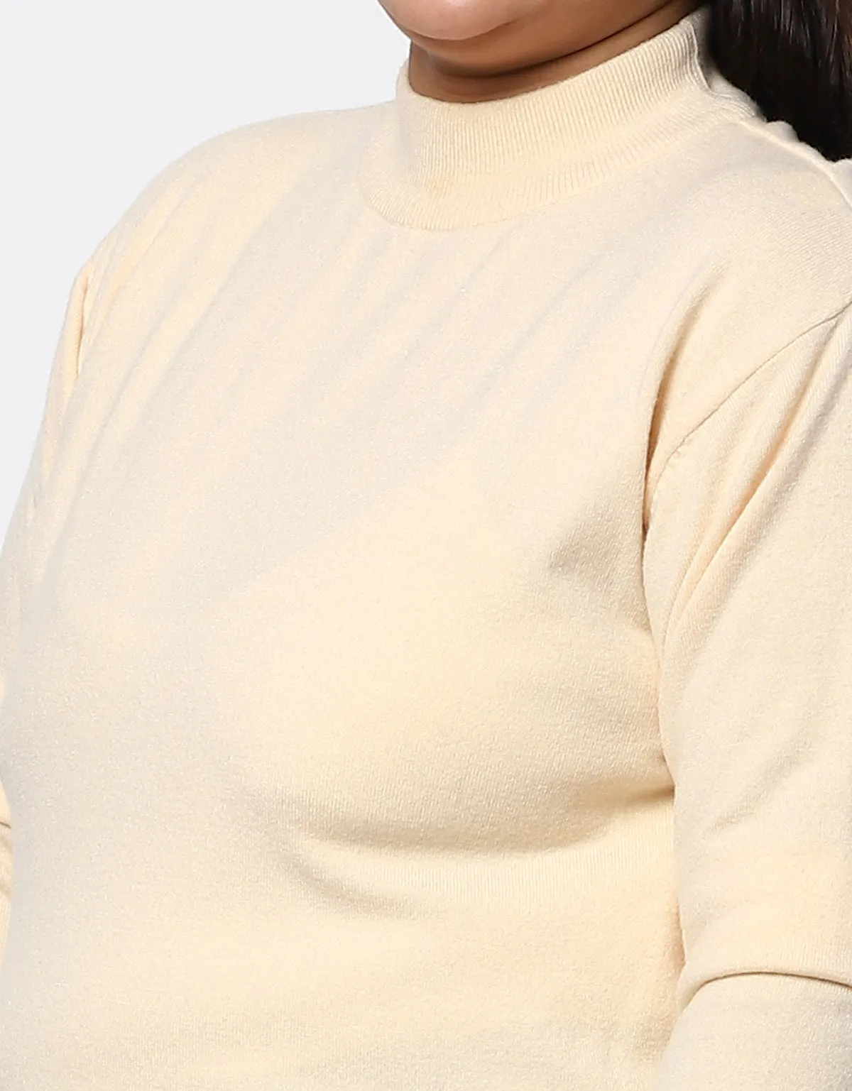 Women Woolen Turtle Neck Plus Size Skivvy